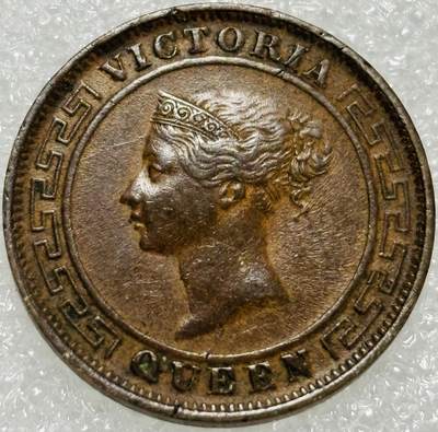 文馨钱币收藏第 302 场，国外回流老铜币，中东阿拉伯地区，拉美等国货币，30 号 1 号二连拍，长期接代拍业务，预计 4 月 4-5 号发货 少见极美品 1870 年英属锡兰维多利亚 1 分铜币，第一版首发年