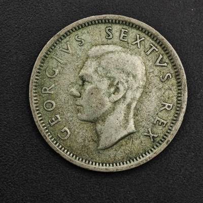 【淘币小摊】实时拍第八百九十八拍   小银币场    每周一统一发货 南非1951年乔治六世6便士银币