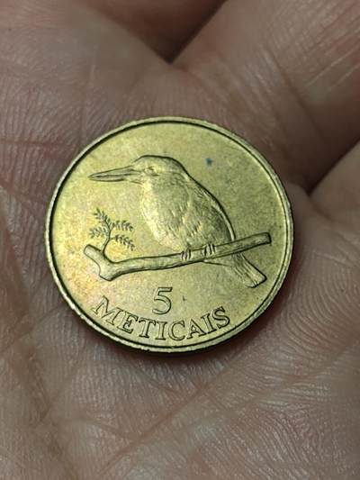 2026年第四十八场(总第二百一十七场）外国好品散币场(免佣金) 莫桑比克🇲🇿1994年5梅蒂卡尔(独立后第三套流通硬币)