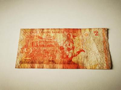 零零发流通品外国纸币拍卖 无佣金 汤加2潘加