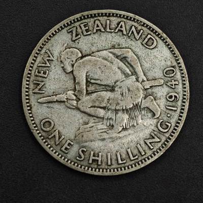 【淘币小摊】实时拍第八百九十八拍   小银币场    每周一统一发货 新西兰1940年乔治六世一先令银币