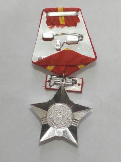 韵星假日军品类拍卖第56期  -- Rimey Holidays Militaria Auction 56 越南社会主义共和国三级光荣战士勋章带原略 硬挂版