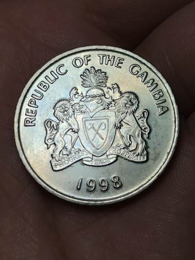 2026年第四十八场(总第二百一十七场）外国好品散币场(免佣金) 原光好品–冈比亚🇬🇲1998年50布图(独立后第三套流通硬币)
