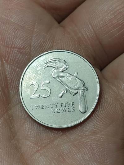 2026年第四十八场(总第二百一十七场）外国好品散币场(免佣金) 赞比亚🇿🇲1992单年份25恩韦(第三套流通硬币，最小面值)