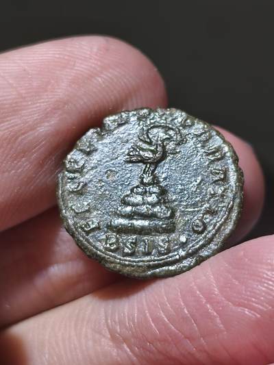 星盘世界钱币 5.2年度精品币大拍 一周年抽奖活动 少见！罗马帝国 公元348-350年 君士坦提乌斯二世 凤凰富力铜币，锡斯及亚厂打制，少见版式。   