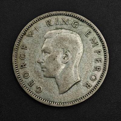 【淘币小摊】实时拍第八百九十八拍   小银币场    每周一统一发货 新西兰1937年乔治六世一先令银币