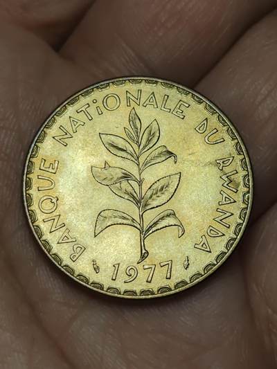 2026年第四十八场(总第二百一十七场）外国好品散币场(免佣金) 卢旺达🇷🇼1977年50法郎(独立后第三套流通硬币最大面值)