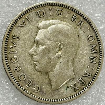 文馨钱币收藏第 302 场，国外回流老铜币，中东阿拉伯地区，拉美等国货币，30 号 1 号二连拍，长期接代拍业务，预计 4 月 4-5 号发货 1945 年英国乔治六世 1 先令银币，第二版 5.6 克 500 银