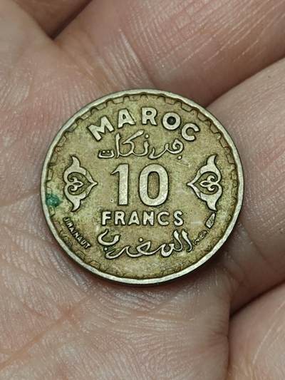 2026年第四十八场(总第二百一十七场）外国好品散币场(免佣金) 摩洛哥王国🇲🇦1952单年份10法郎(穆罕默德五世–法国保护国时期)