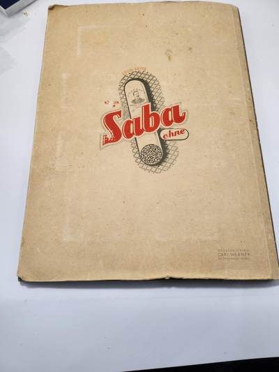 南水社第5次拍卖  魏玛共和国时期 德国Saba烟草出品《Schiffsbilder mit Spezialflaggen》世界各国战舰/商船主题香烟卡收藏册（II.Folge 第二辑） 全套250枚彩色贴画卡完整无缺 含一战德/奥匈/美/英/中/日/法等国海军舰艇及民用船只 附船旗、数据与世界海军地图 20世纪初船舶史