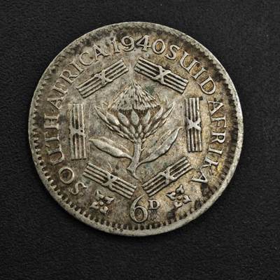 【淘币小摊】实时拍第八百九十八拍   小银币场    每周一统一发货 南非1940年乔治六世6便士银币