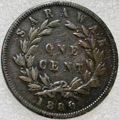 文馨钱币收藏第 302 场，国外回流老铜币，中东阿拉伯地区，拉美等国货币，30 号 1 号二连拍，长期接代拍业务，预计 4 月 4-5 号发货 少见早期 1880 年沙捞越一分铜币