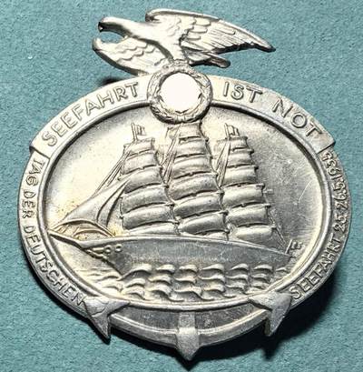 盛世勋华——号角文化勋章邮票专场拍卖第318期 德国（1939）1935年航海日纪念证章 带厂标