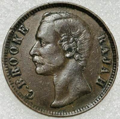 文馨钱币收藏第 302 场，国外回流老铜币，中东阿拉伯地区，拉美等国货币，30 号 1 号二连拍，长期接代拍业务，预计 4 月 4-5 号发货 少见极美品 1889年沙捞越 1 分铜币，第三版