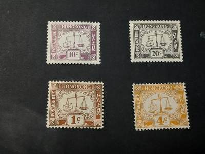 博彦收藏 5月6日 8点 邮票专场 香港 欠资新票4枚 上品