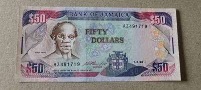【币将精彩】纸币杂项拍卖（2026-4-27） 牙买加1993年50元纸币unc