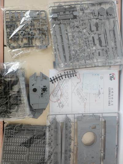 南水社第5次拍卖  Border 1/35 德国豹2A5/A6主战坦克模型（BT-002）已开封板件未组 含说明书、水贴及全金属炮管 默认盒全损