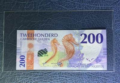 【炜奕收藏】，五月第一期 - 库拉索和圣马丁200盾 IBNS2025最美货币 绝品无斑 unc