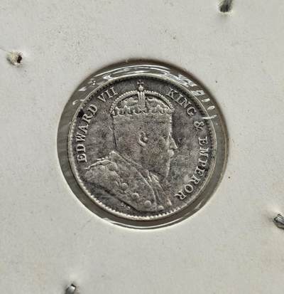 外国优质老铜币纪念币银币专场，周六晚上九点倒数截拍，满百包邮，节前出差在外，5月3日统一发货,可寄存半年，喜欢朋友微信扫描二维码可直接参拍 英属锡兰爱德华七世1910年10 分银币，当时属于英属锡兰的流通货币，见证了爱德华时代英属殖民地的经济与货币历史。