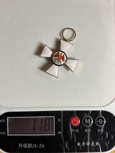 戎马世界章牌大赏第115期 普鲁士三级红鹰勋章，14k金制，J.H.W标，11.8g