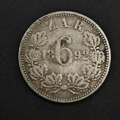 【淘币小摊】实时拍第八百九十八拍   小银币场    每周一统一发货 南非德兰士瓦1892年6便士银币