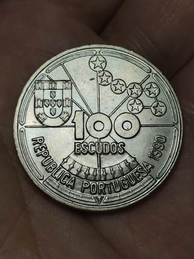 2026年第四十八场(总第二百一十七场）外国好品散币场(免佣金) 葡萄牙🇵🇹1990年100埃斯库多(地理大发现系列–航海天体导航纪念币)