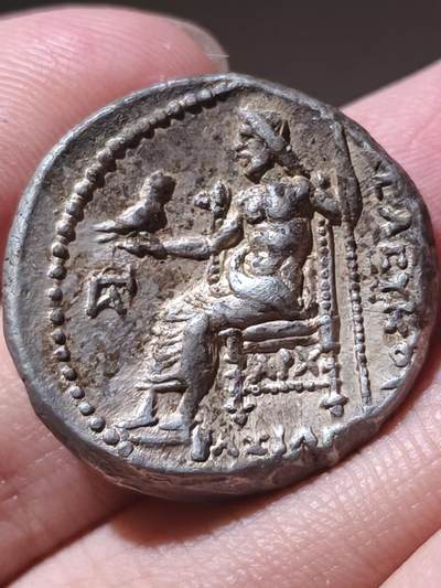 星盘世界钱币 5.2年度精品币大拍 一周年抽奖活动 典藏精品！古希腊-塞琉古帝国 四德拉克马银币，公元前215–200年 亚历山大三世（大帝）制式。 正面：赫拉克勒斯头像向右 铭文塞琉古 美索不达米亚-底格里斯河的塞琉西亚城造币