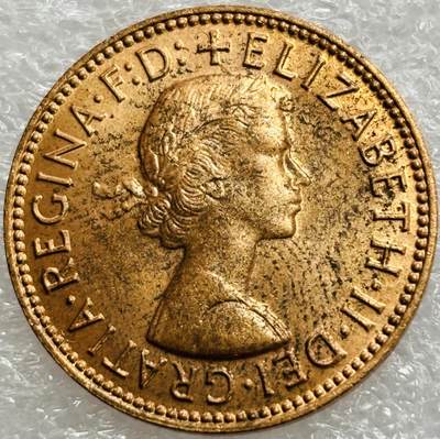 文馨钱币收藏第 302 场，国外回流老铜币，中东阿拉伯地区，拉美等国货币，30 号 1 号二连拍，长期接代拍业务，预计 4 月 4-5 号发货 全新 1967 年英国半便士