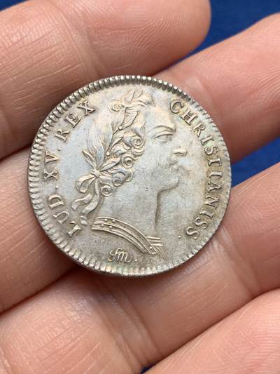 《竞宝斋》第485场 周日，周一，周二 3场连拍 （全场包邮）20级店铺 欢迎送拍 法国1758年瓦伦谢讷大会银质代币，8.80g，28.7mm