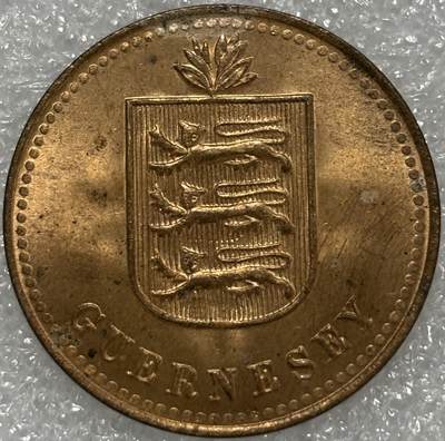 文馨钱币收藏第 302 场，国外回流老铜币，中东阿拉伯地区，拉美等国货币，30 号 1 号二连拍，长期接代拍业务，预计 4 月 4-5 号发货 少见原铜光未流通 1920 年英属根西 4 道布铜币，可评级，可收藏佳品