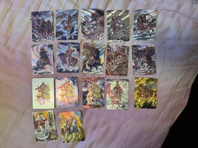 月落卡牌大清仓第10期 千古风流之战神无双   李云中    粗闪工艺限定特卡一套（含卡头，共17张）