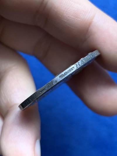 《竞宝斋》第485场 周日，周一，周二 3场连拍 （全场包邮）20级店铺 欢迎送拍 法国婚姻与爱情纪念银章，22.1g，36mm，丰饶角边铭