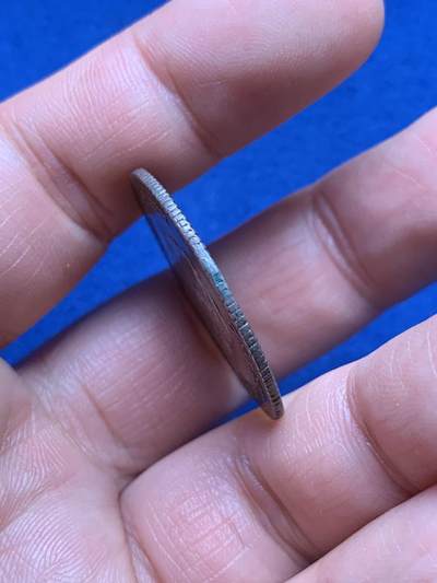 《竞宝斋》第485场 周日，周一，周二 3场连拍 （全场包邮）20级店铺 欢迎送拍 法国路易十六头像通用保险公司银质代币，9.50g，30.3mm