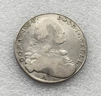 世界钱币专场拍卖 每周二开拍 1775年德国巴伐利亚圣母抱婴老泰勒银币