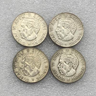 世界钱币专场拍卖 每周二开拍 瑞典1克朗银币 4枚一组 28克