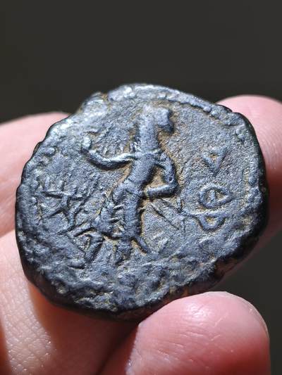 星盘世界钱币 5.2年度精品币大拍 一周年抽奖活动 贵霜帝国 · 迦腻色伽一世15.55g（约公元127/8–152年）四德拉克马铜币主铸币厂：卡皮沙（贝格拉姆） 太阳神米罗（密特拉）