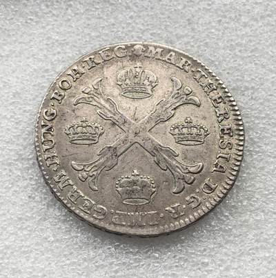 世界钱币专场拍卖 每周二开拍 稀少神罗1765年奥属荷兰四皇冠双头鹰老泰勒银币