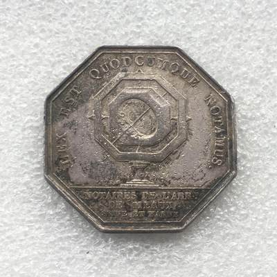 世界钱币专场拍卖 每周二开拍 法国菲利普国王八角银代币章