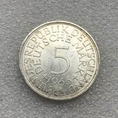 世界钱币专场拍卖 每周二开拍 德国西德5马克银币 11.2克