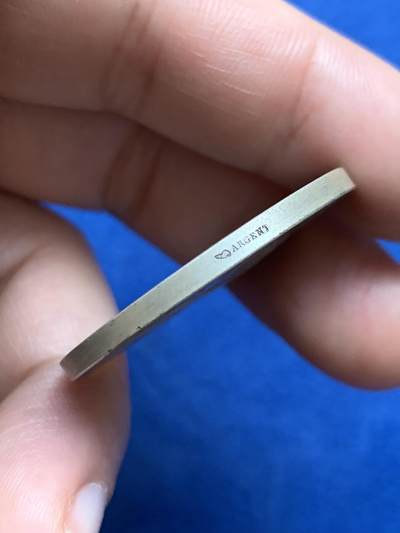 《竞宝斋》第485场 周日，周一，周二 3场连拍 （全场包邮）20级店铺 欢迎送拍 法国图卢兹花卉节银质代币，22.6g，35.6mm，丰饶角边铭