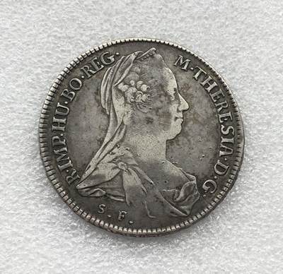 世界钱币专场拍卖 每周二开拍 原铸版1780年奥地利特蕾西亚女王大奶妈1泰勒银币