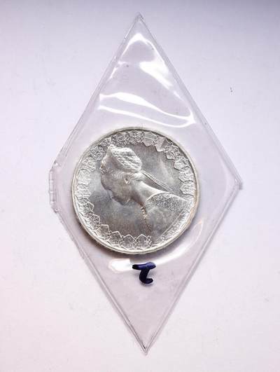 观钱 近现代机制币拍卖No.010（全场顺丰包邮，不区分偏远地区，本场5月5日开始发货）  1986年意大利共和国 500 里拉 “少女与帆船”银币