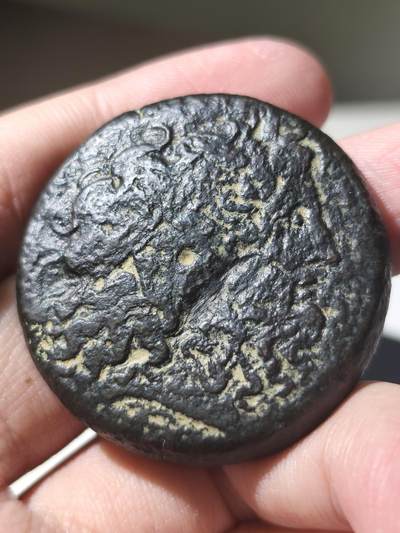 星盘世界钱币 5.2年度精品币大拍 一周年抽奖活动 古埃及-希腊化时代65g 托勒密三世 公元前246-222年 超级大铜币