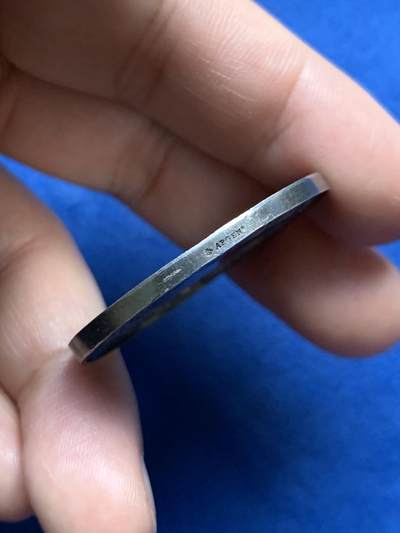 《竞宝斋》第485场 周日，周一，周二 3场连拍 （全场包邮）20级店铺 欢迎送拍 法国结婚纪念银章，22.67g，36.9mm，蜜蜂边铭