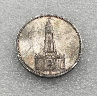 世界钱币专场拍卖 每周二开拍 1935年德国教堂5马克银币