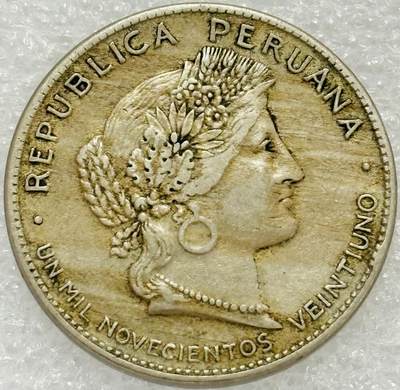 文馨钱币收藏第 302 场，国外回流老铜币，中东阿拉伯地区，拉美等国货币，30 号 1 号二连拍，长期接代拍业务，预计 4 月 4-5 号发货 少见 1918-26 年秘鲁女神 20 分