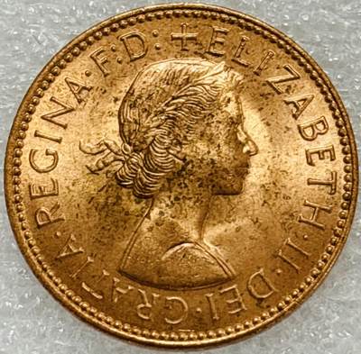 文馨钱币收藏第 302 场，国外回流老铜币，中东阿拉伯地区，拉美等国货币，30 号 1 号二连拍，长期接代拍业务，预计 4 月 4-5 号发货 原铜光 1967 年英国半便士