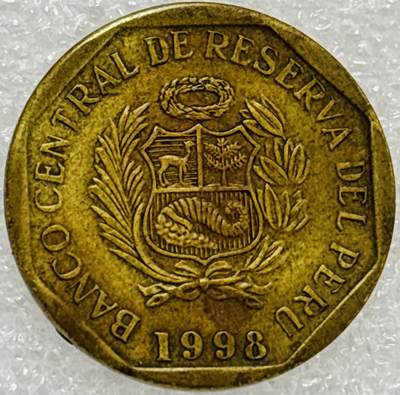 文馨钱币收藏第 302 场，国外回流老铜币，中东阿拉伯地区，拉美等国货币，30 号 1 号二连拍，长期接代拍业务，预计 4 月 4-5 号发货 1998 年秘鲁 10 分铜币