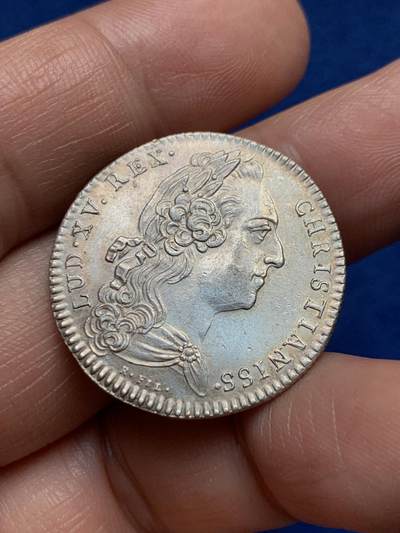 《竞宝斋》第485场 周日，周一，周二 3场连拍 （全场包邮）20级店铺 欢迎送拍 法国拉罗谢尔商会银质jeton，7g，28.7mm