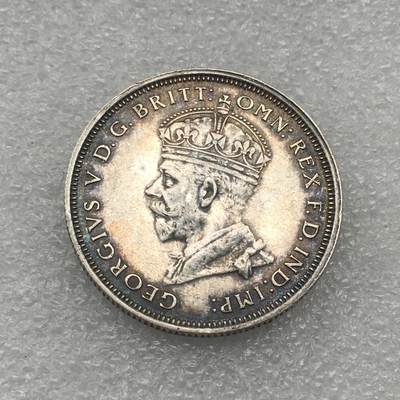 世界钱币专场拍卖 每周二开拍 1927年澳大利亚国会大厦1弗洛林银币